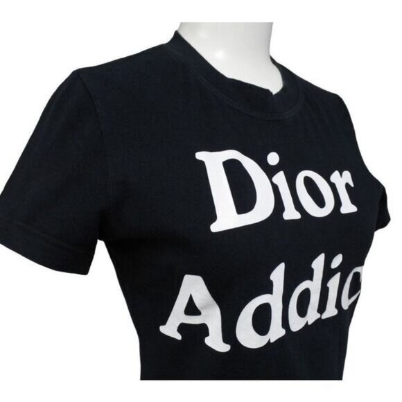 Authentic Christian Dior Dior Addict Galliano Short Sleeve Top Shirt Black 36 - Picture 4 of 8